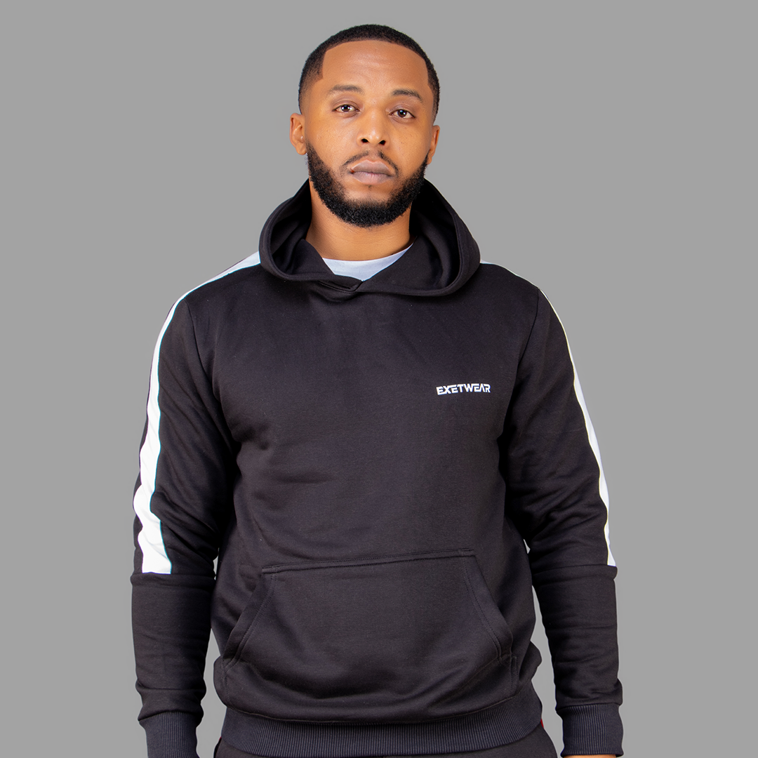 Men Black Hoodie set