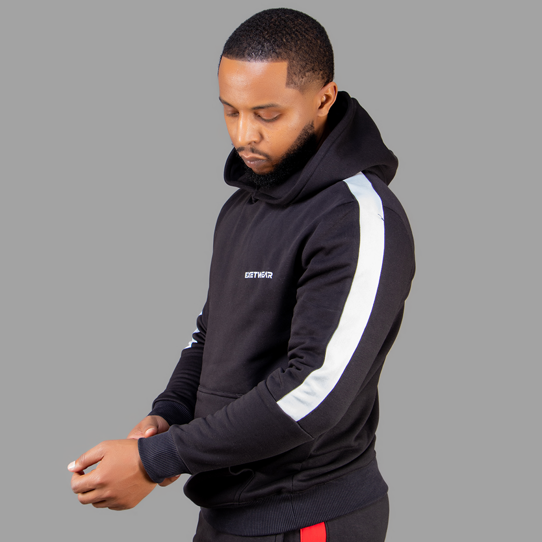 Men Black Hoodie set