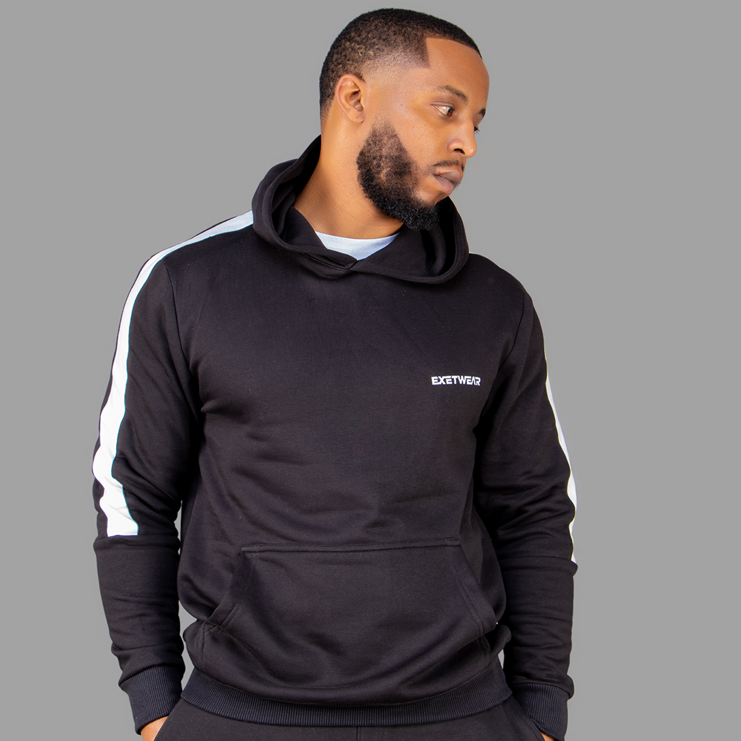 Men Black Hoodie set