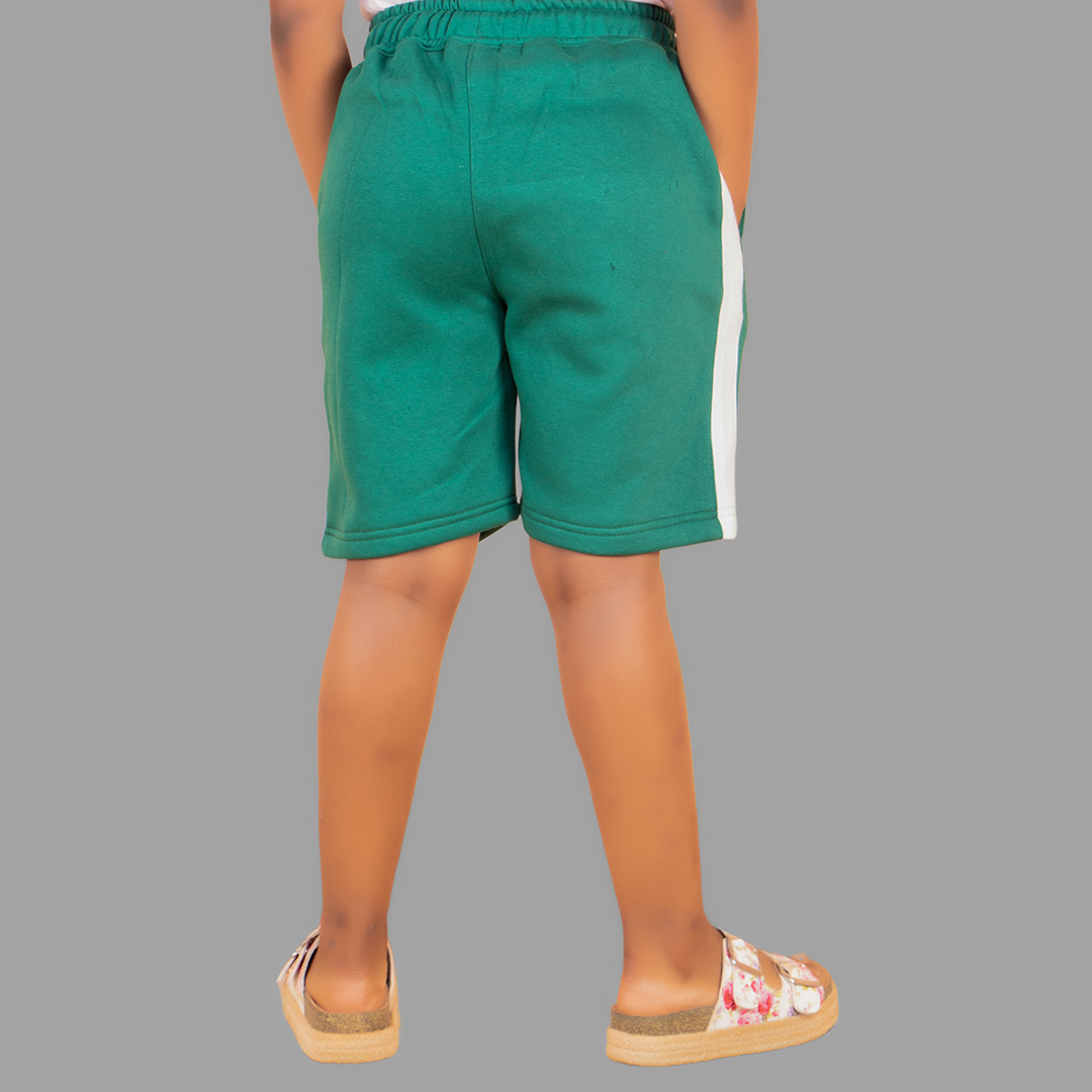 Girls Green/White short