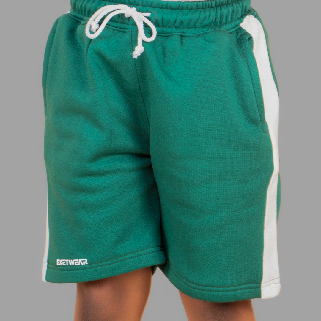 Girl's Green/White Short Set