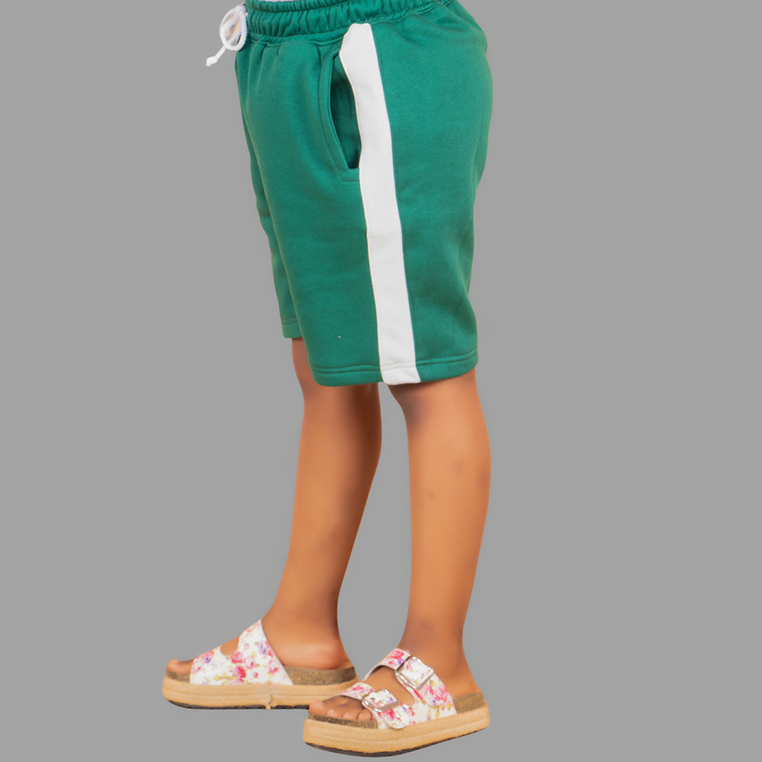 Girls Green/White short