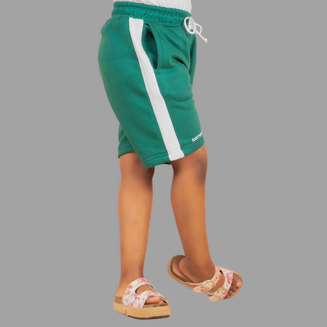 Girl's Green/White Short Set