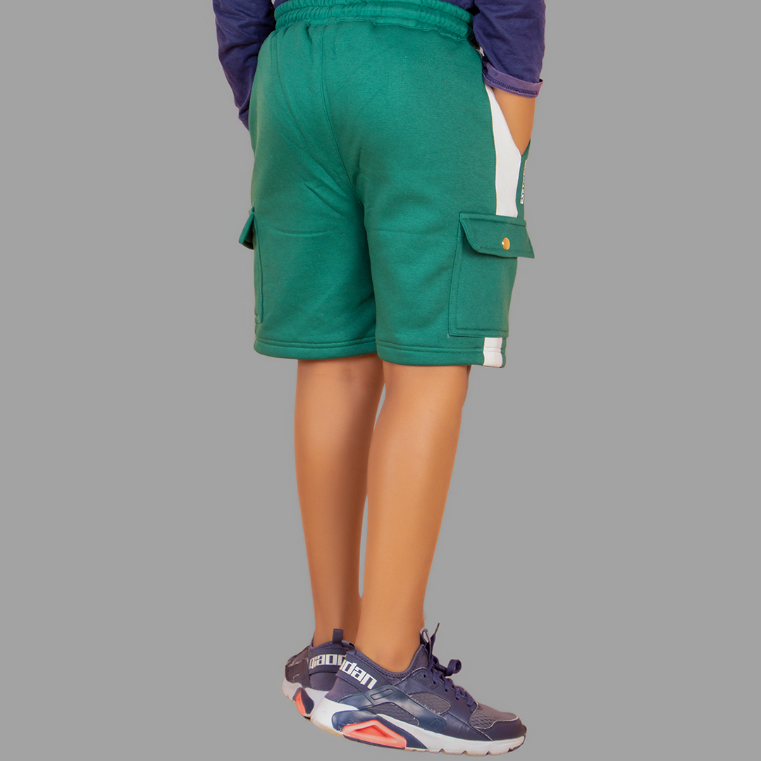 Boy's Green/White Sweatshort