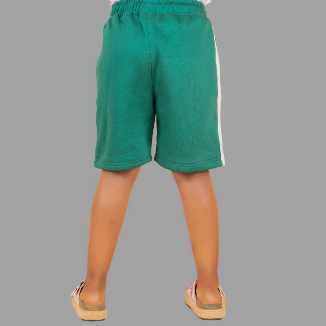 Girls Green/White short