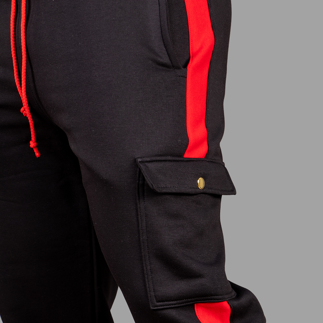 Men Black/Red Hoodie set