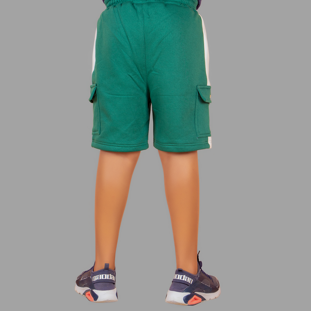 Boy's Green/White Sweatshort