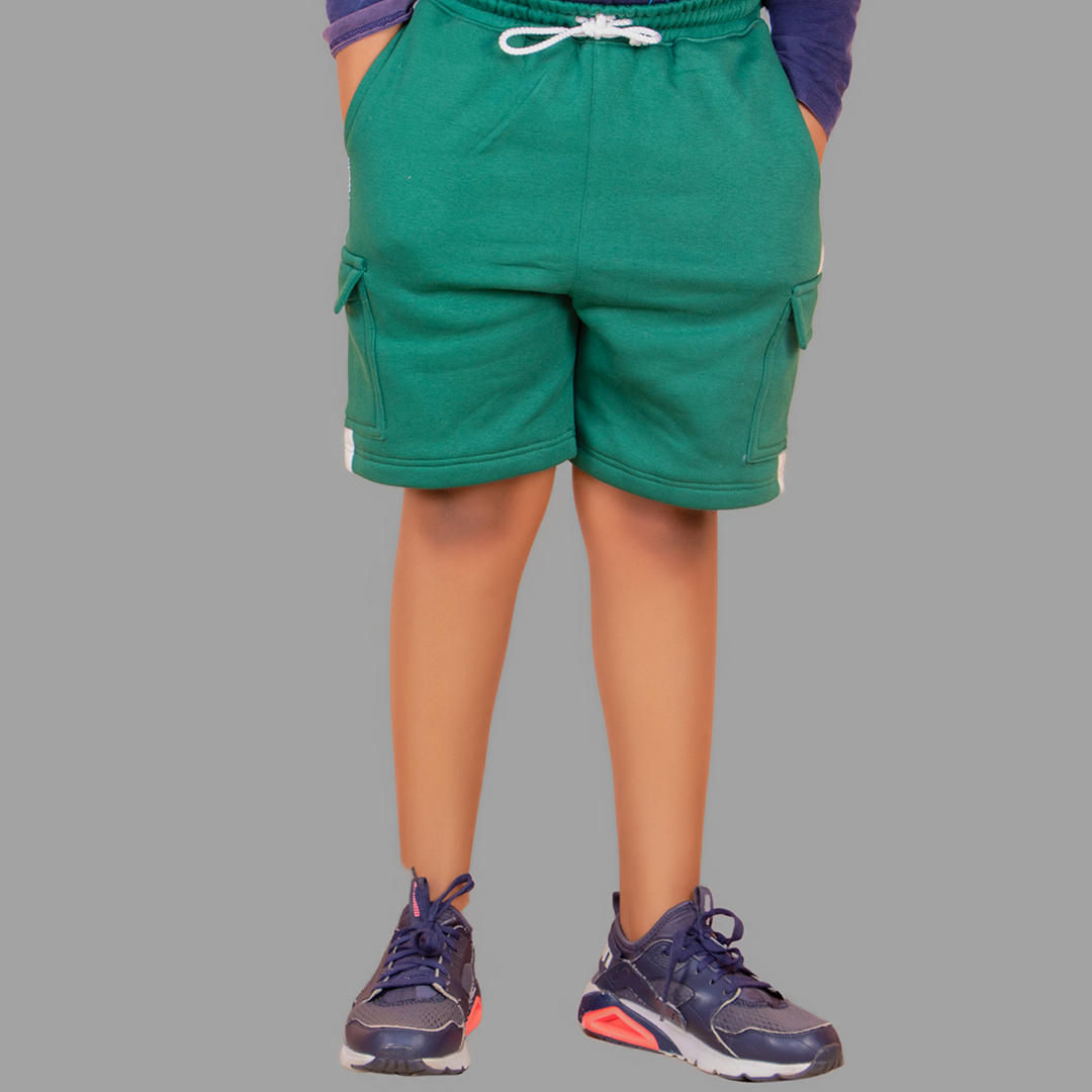 Boy's Green/White Sweatshort