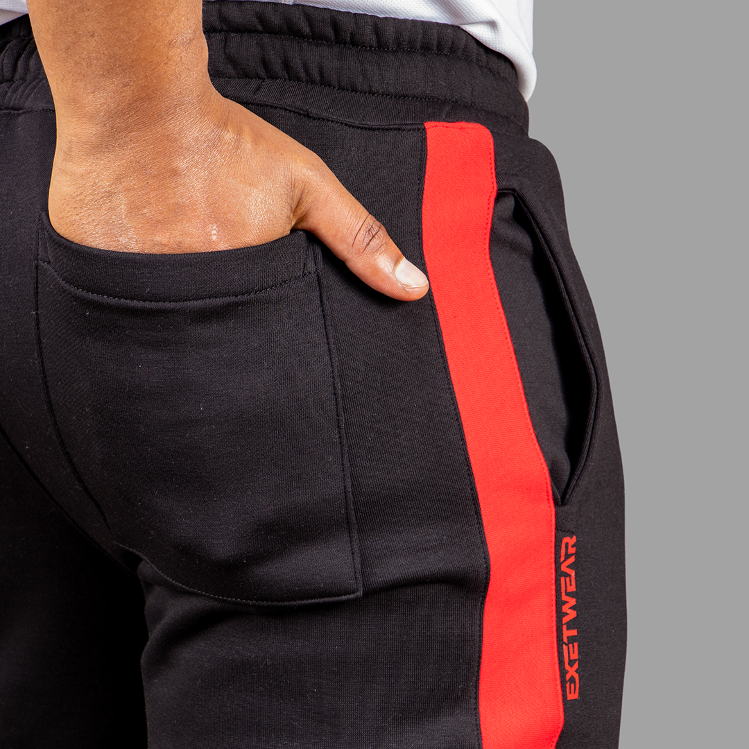 Exetwear Black/Red Sweatpants