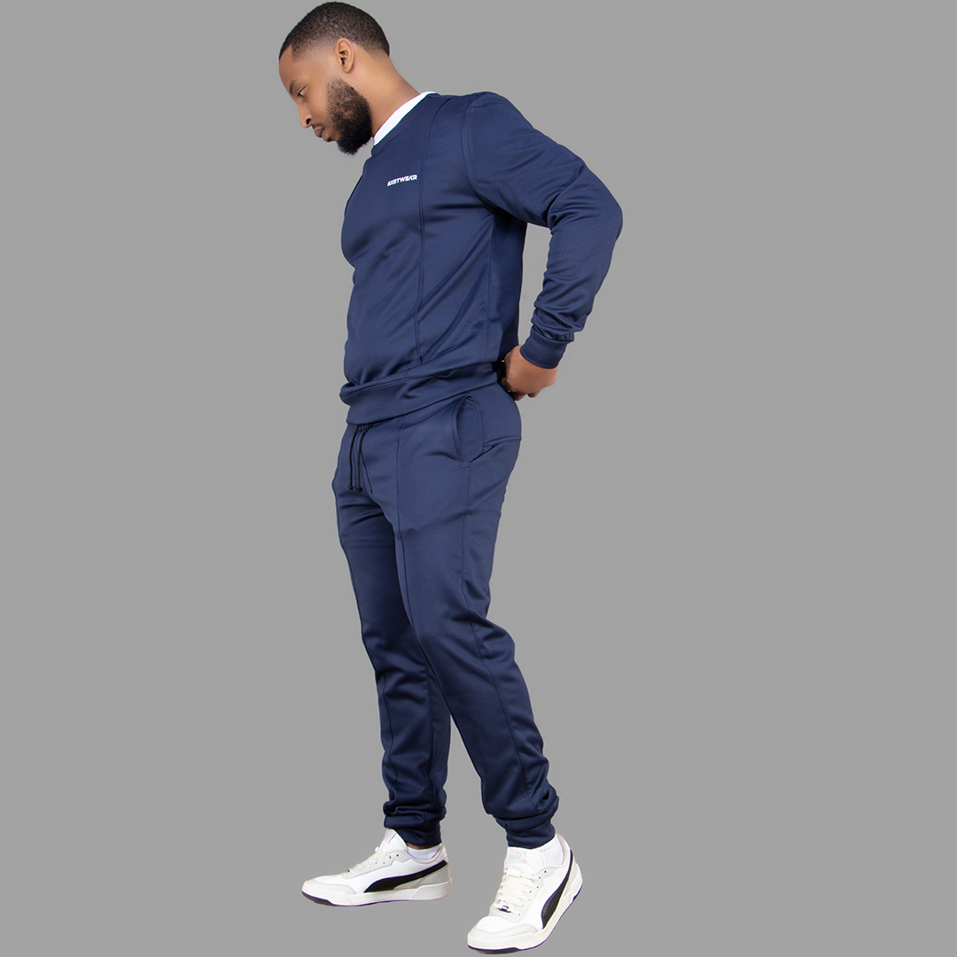 Men's Softshell Navy Blue Sweatshirt Set