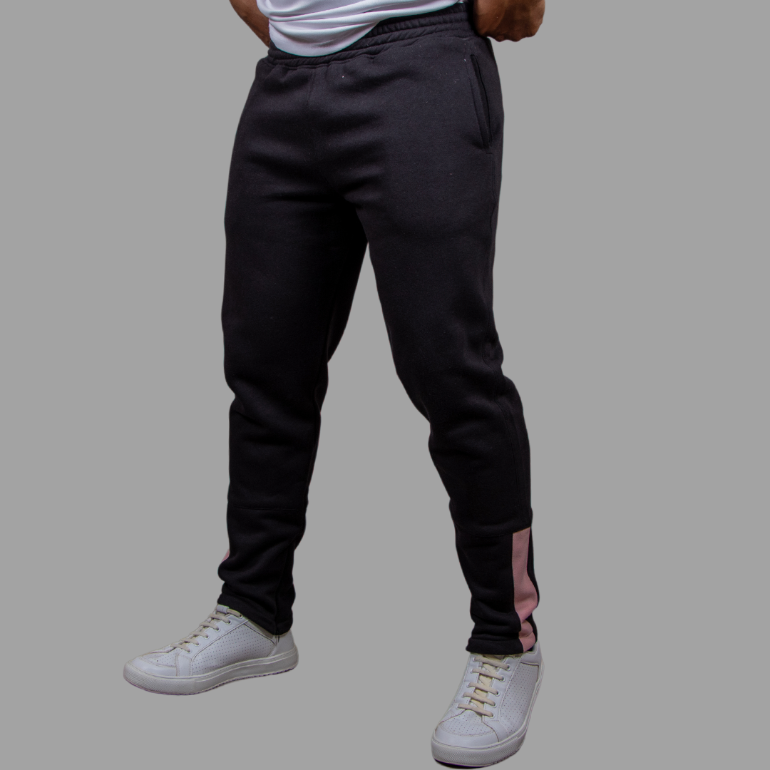 Men's Sweatpants in (Black/pink accent)