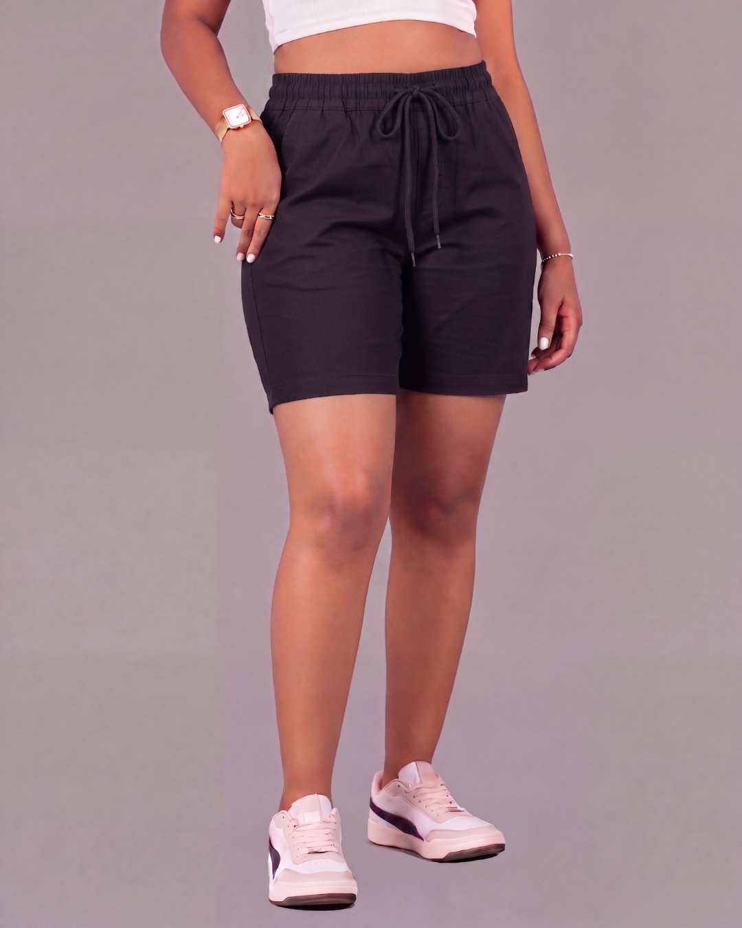 Women's Drawstring Chino Short