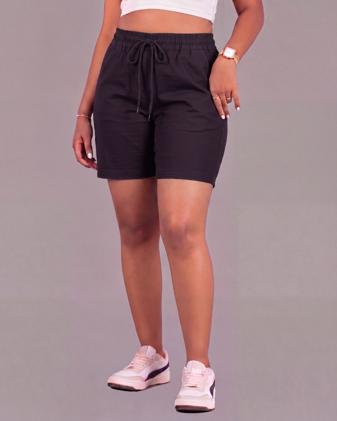 Women's Drawstring Chino Short