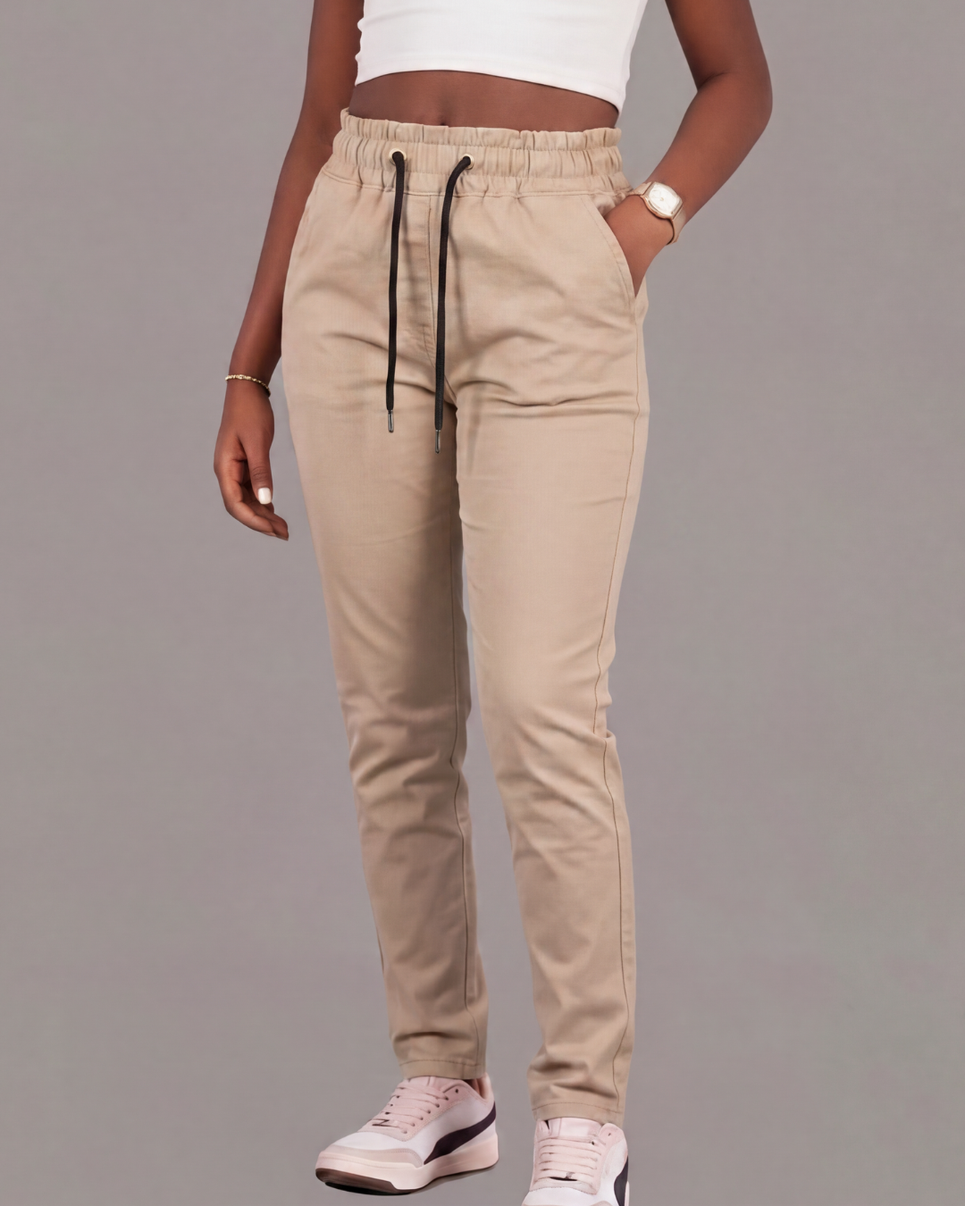 Girls’ Drawstring Chino Pants