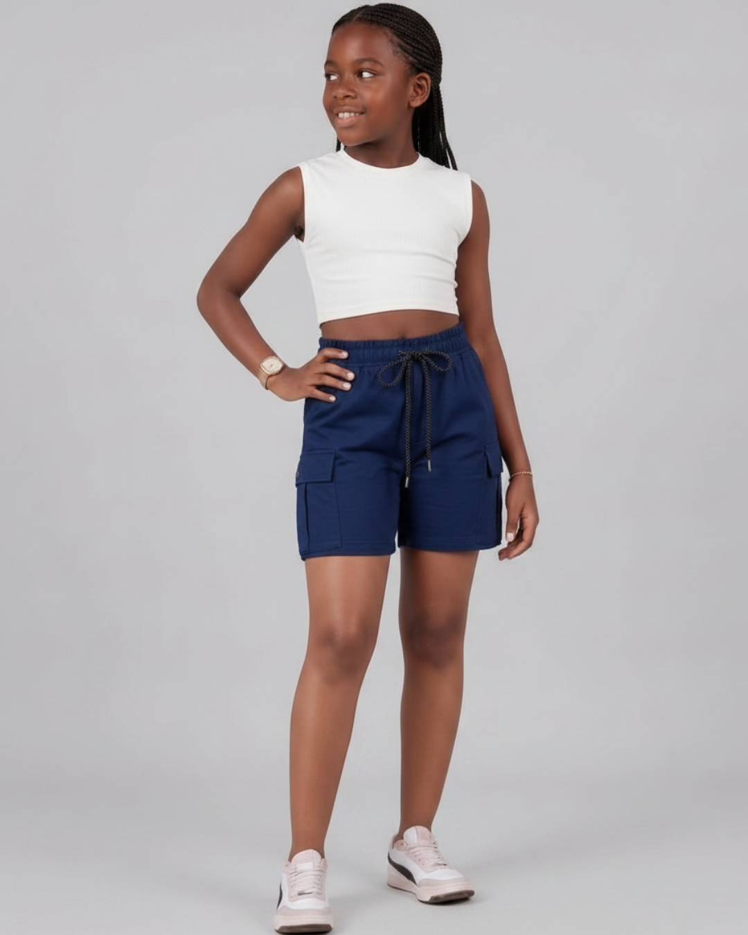 Girls’ Relaxed Cargo Shorts