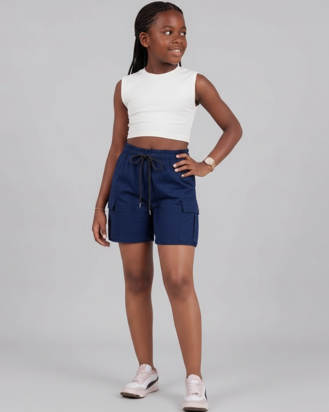 Girls’ Relaxed Cargo Shorts