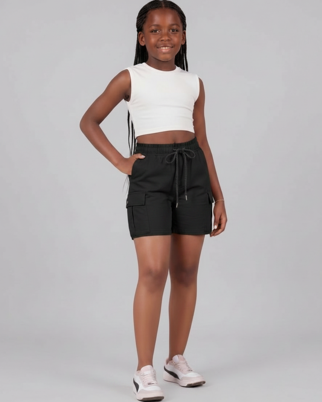 Girls’ Relaxed Cargo Shorts