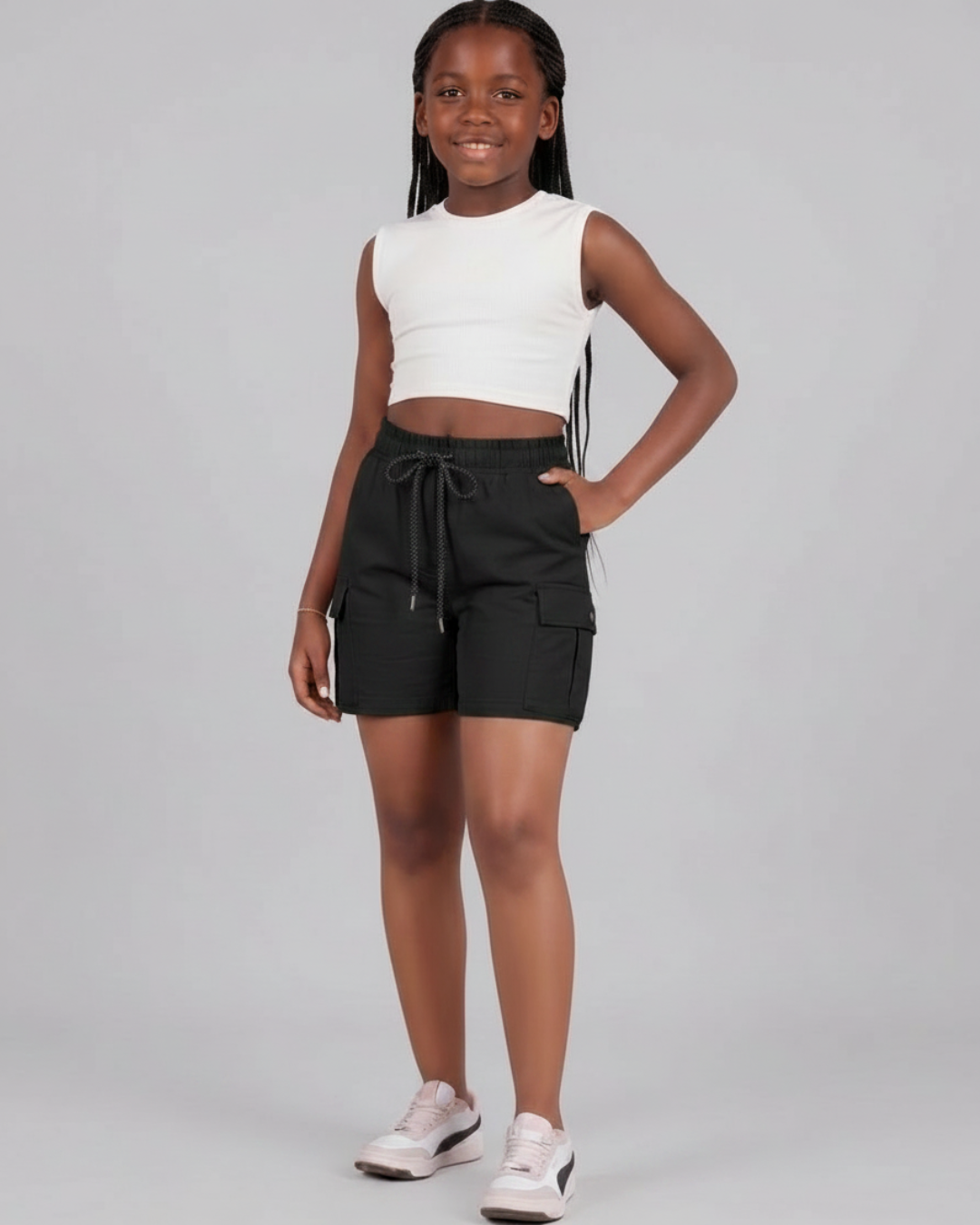 Girls’ Relaxed Cargo Shorts