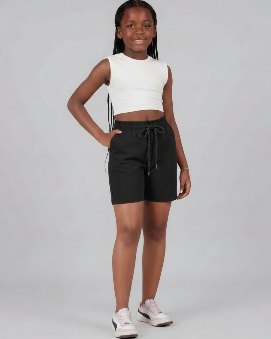 Girls’ Drawstring Chino Shorts