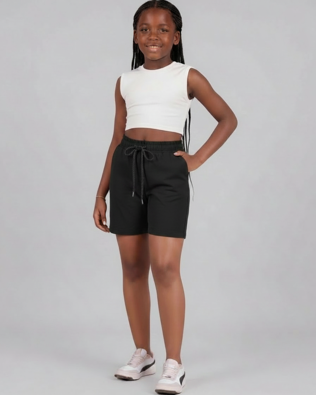 Girls’ Drawstring Chino Shorts