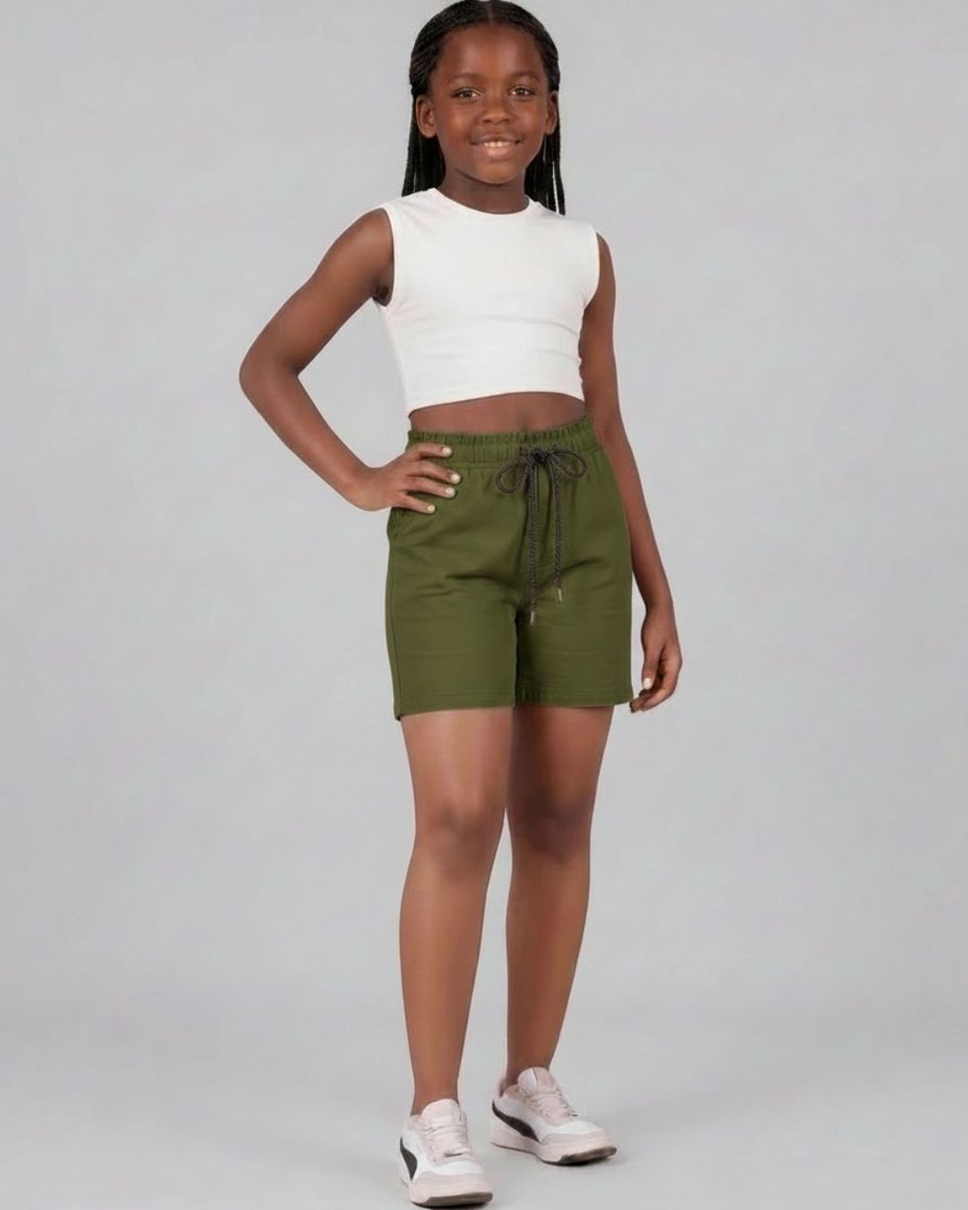 Girls’ Drawstring Chino Shorts
