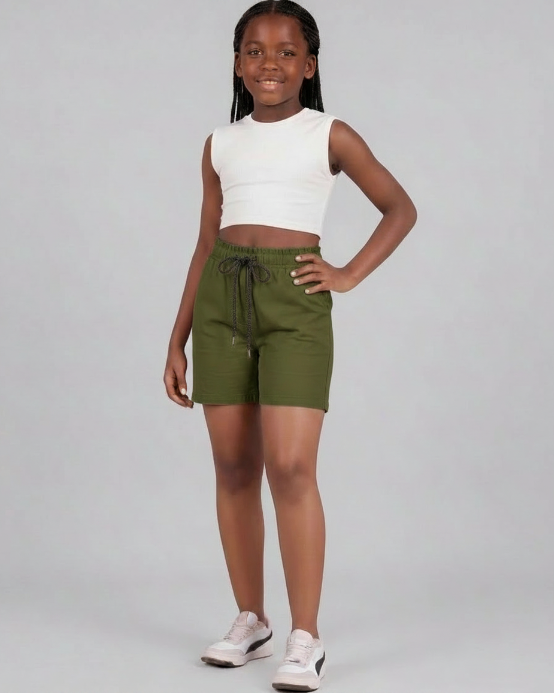 Girls’ Drawstring Chino Shorts