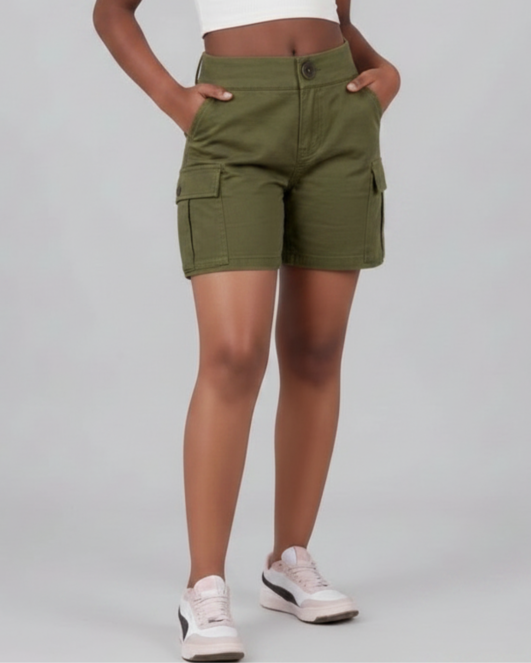 Girls’ Tapered Cargo Shorts