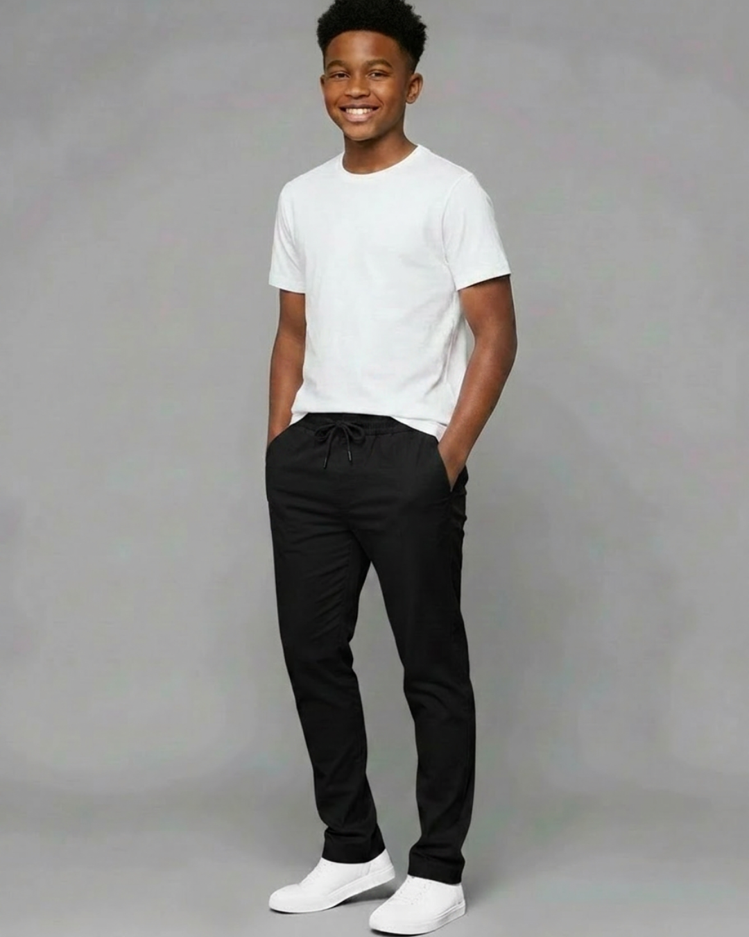 Boys' Drawstring Chino Pants