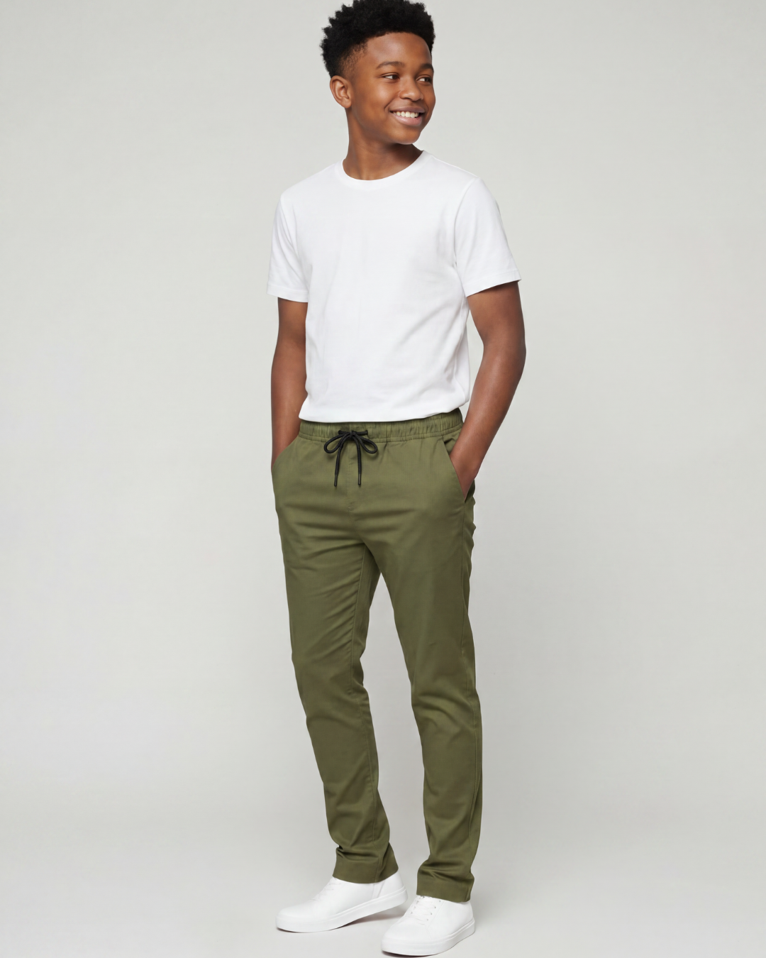 Boys' Drawstring Chino Pants