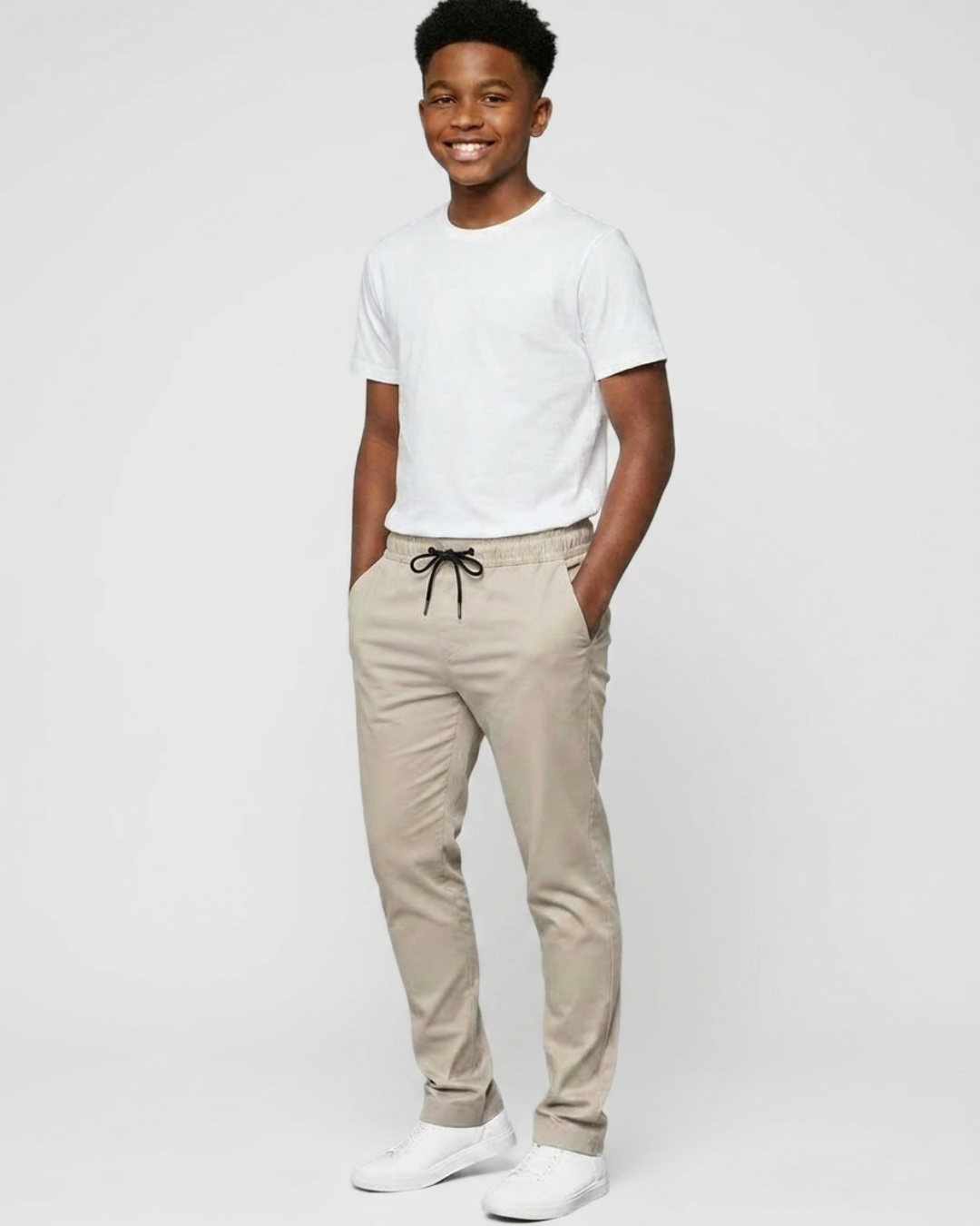 Boys' Drawstring Chino Pants