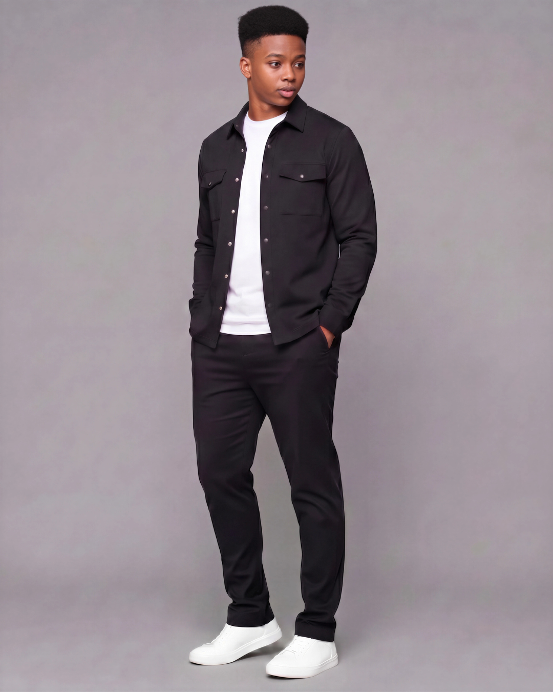 Boys' Snap-Button Overshirt