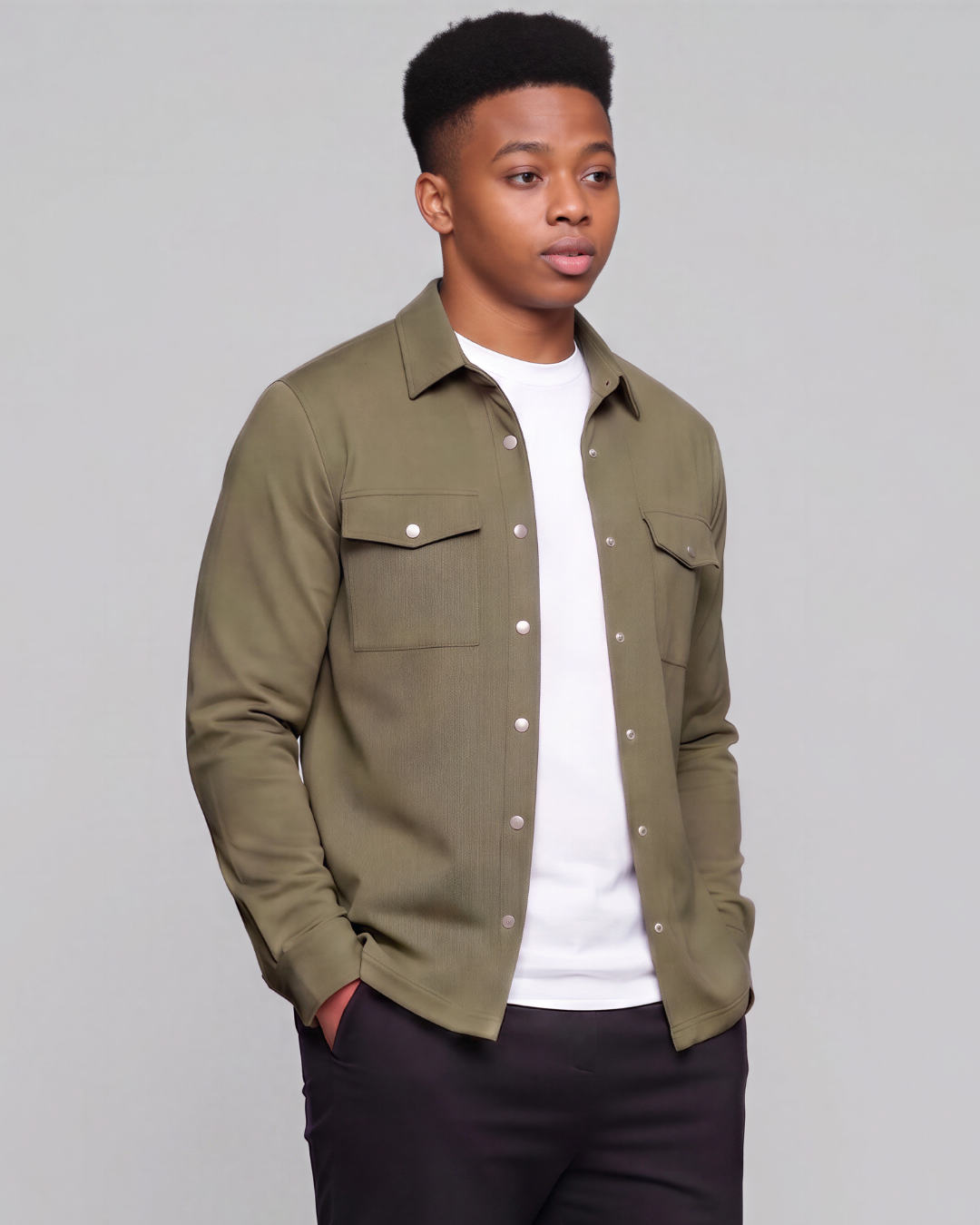 Boys' Snap-Button Overshirt