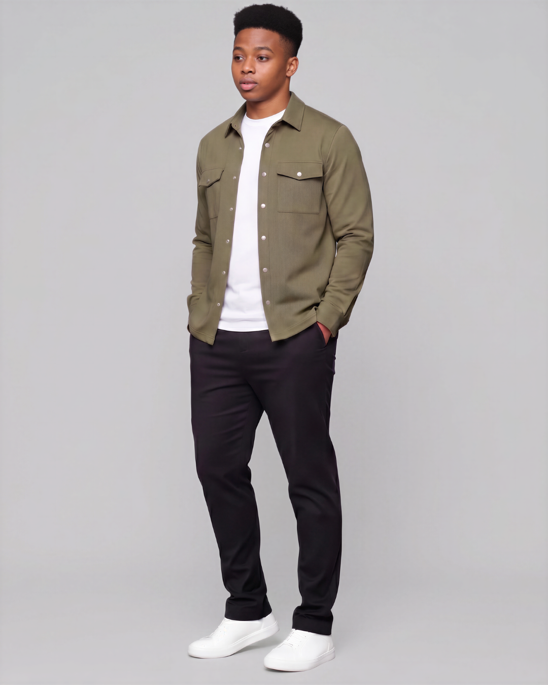 Boys' Snap-Button Overshirt
