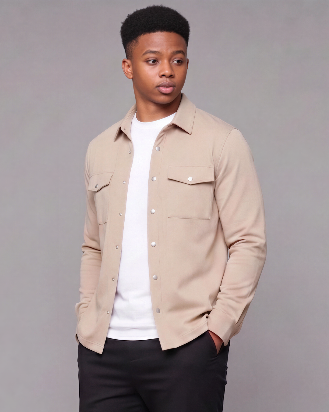 Boys' Snap-Button Overshirt