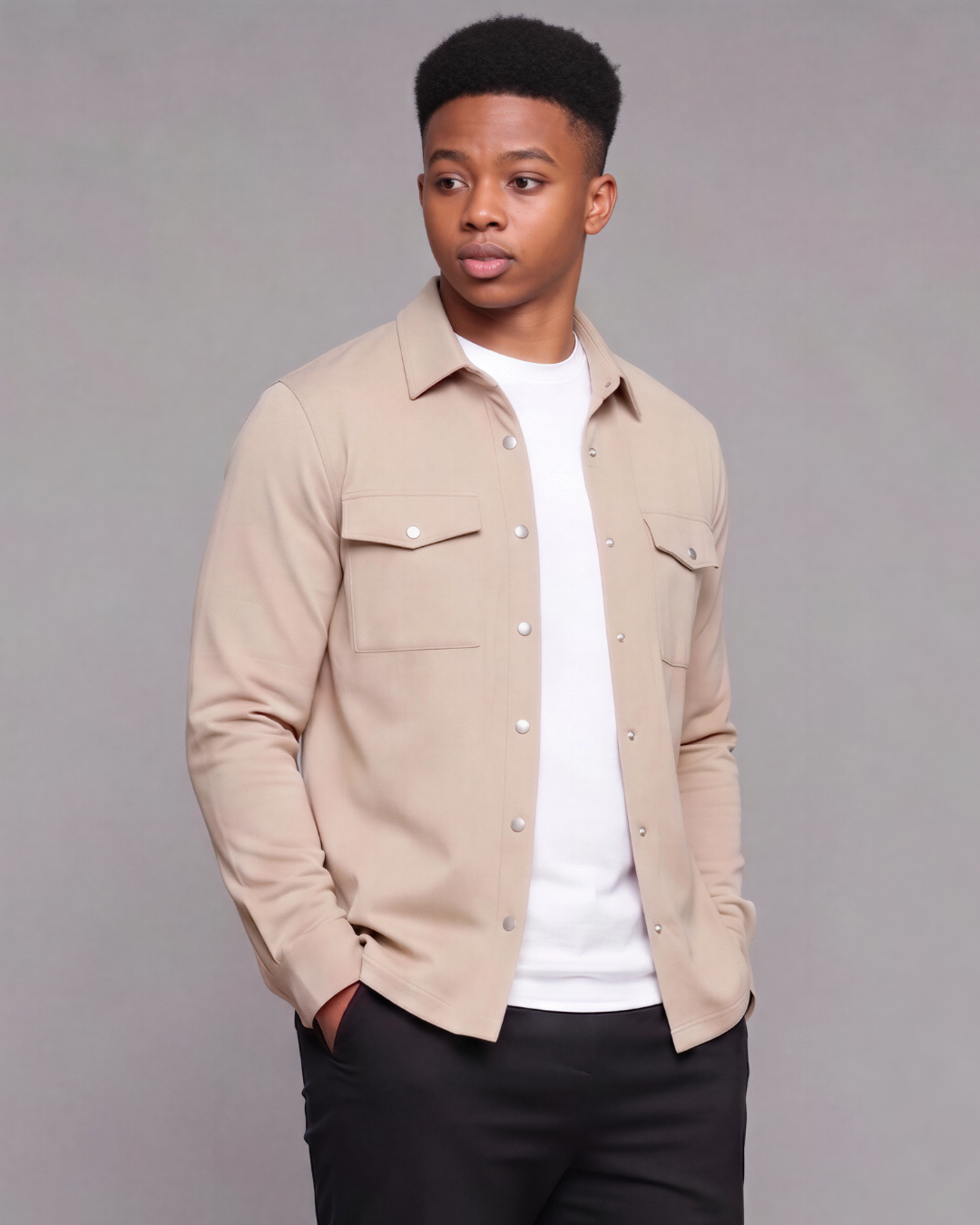 Boys' Snap-Button Overshirt
