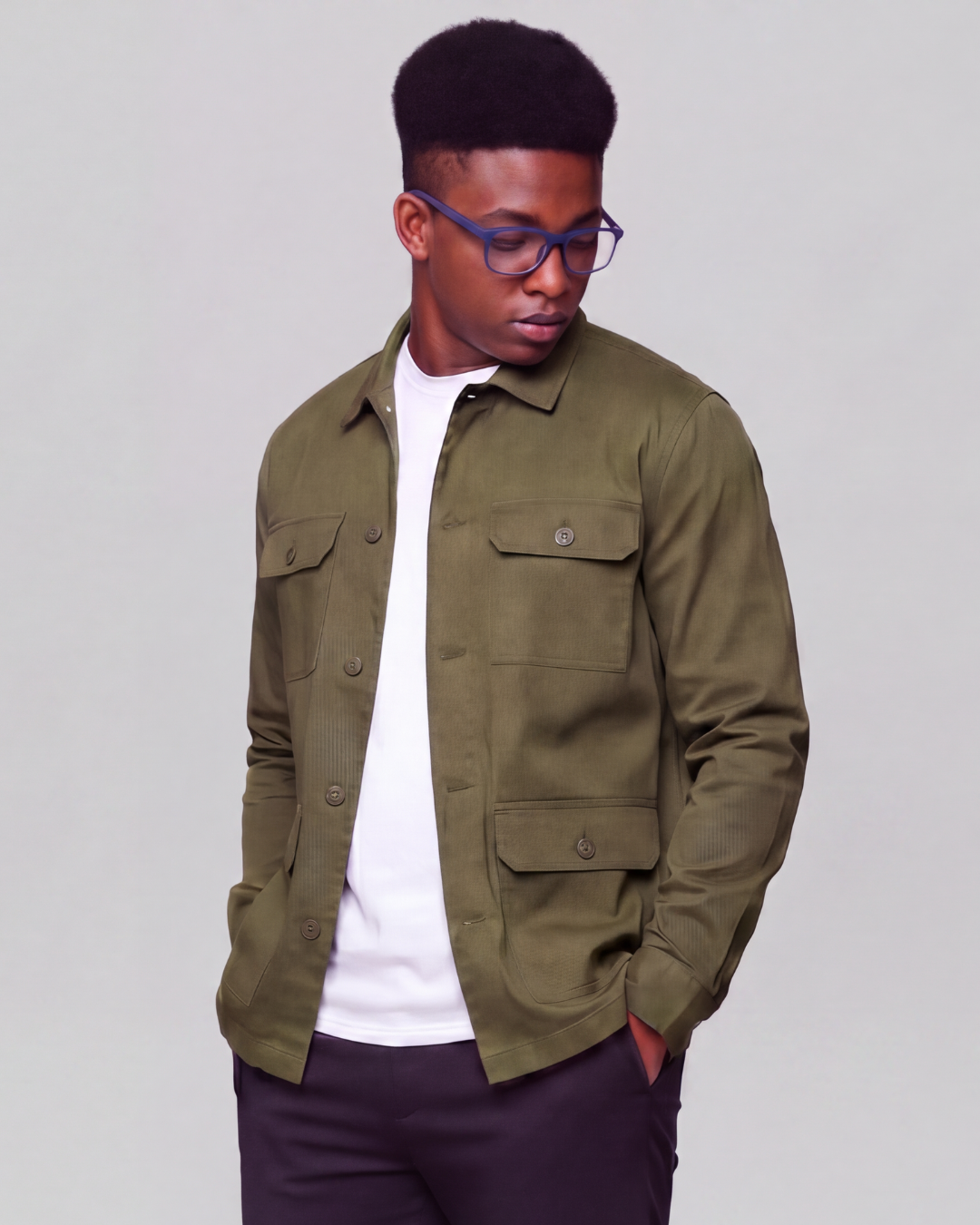 Boys' Four-Pocket Utility Overshirt