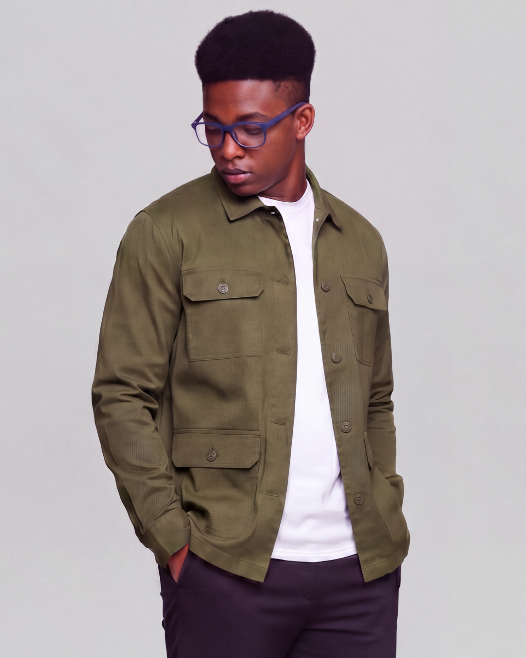 Boys' Four-Pocket Utility Overshirt