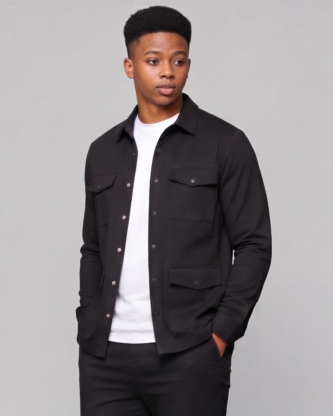 Boys' Four-Pocket Utility Overshirt