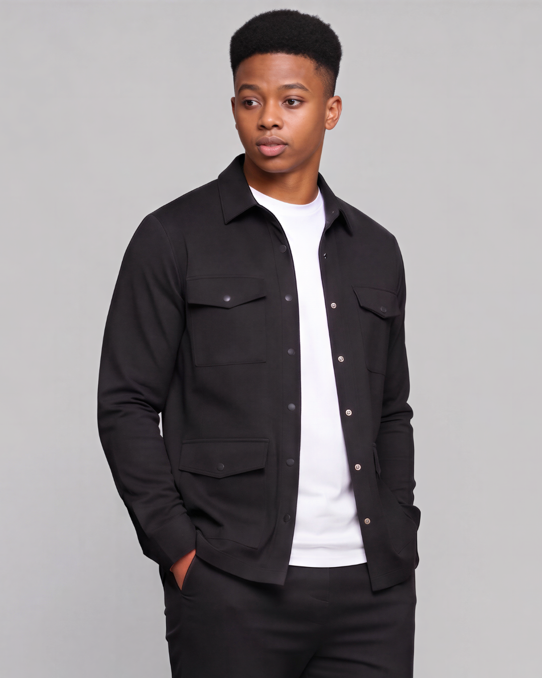 Boys' Four-Pocket Utility Overshirt