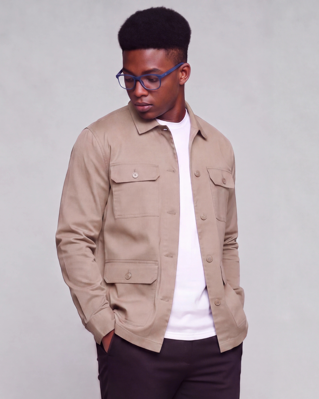 Boys' Four-Pocket Utility Overshirt