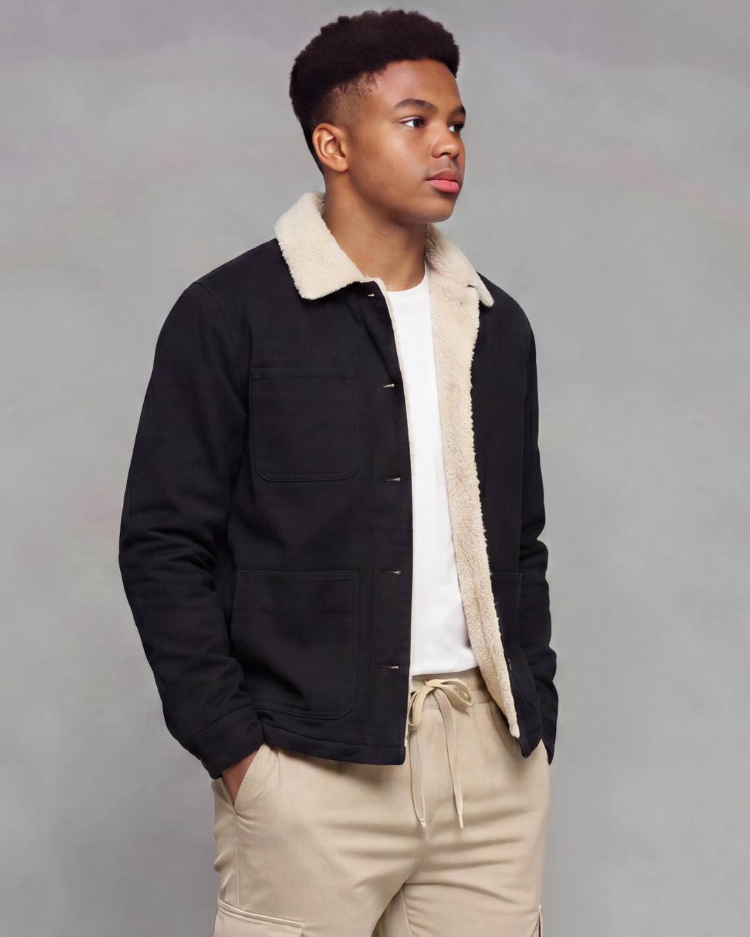 Boys' Sherpa-Lined Chore Jacket