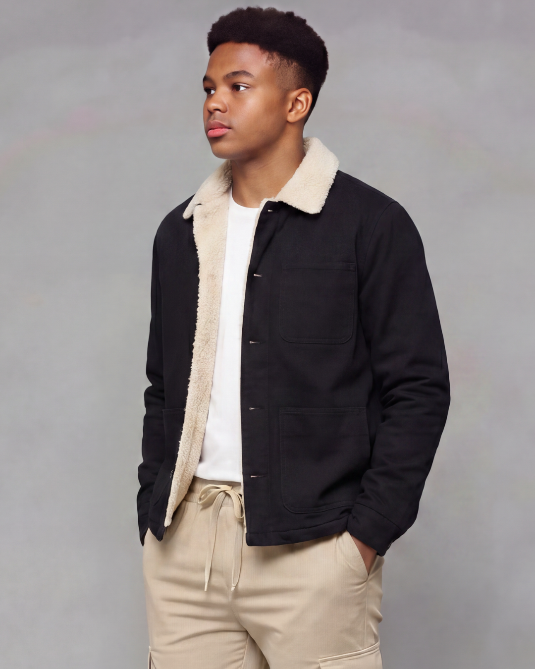 Boys' Sherpa-Lined Chore Jacket