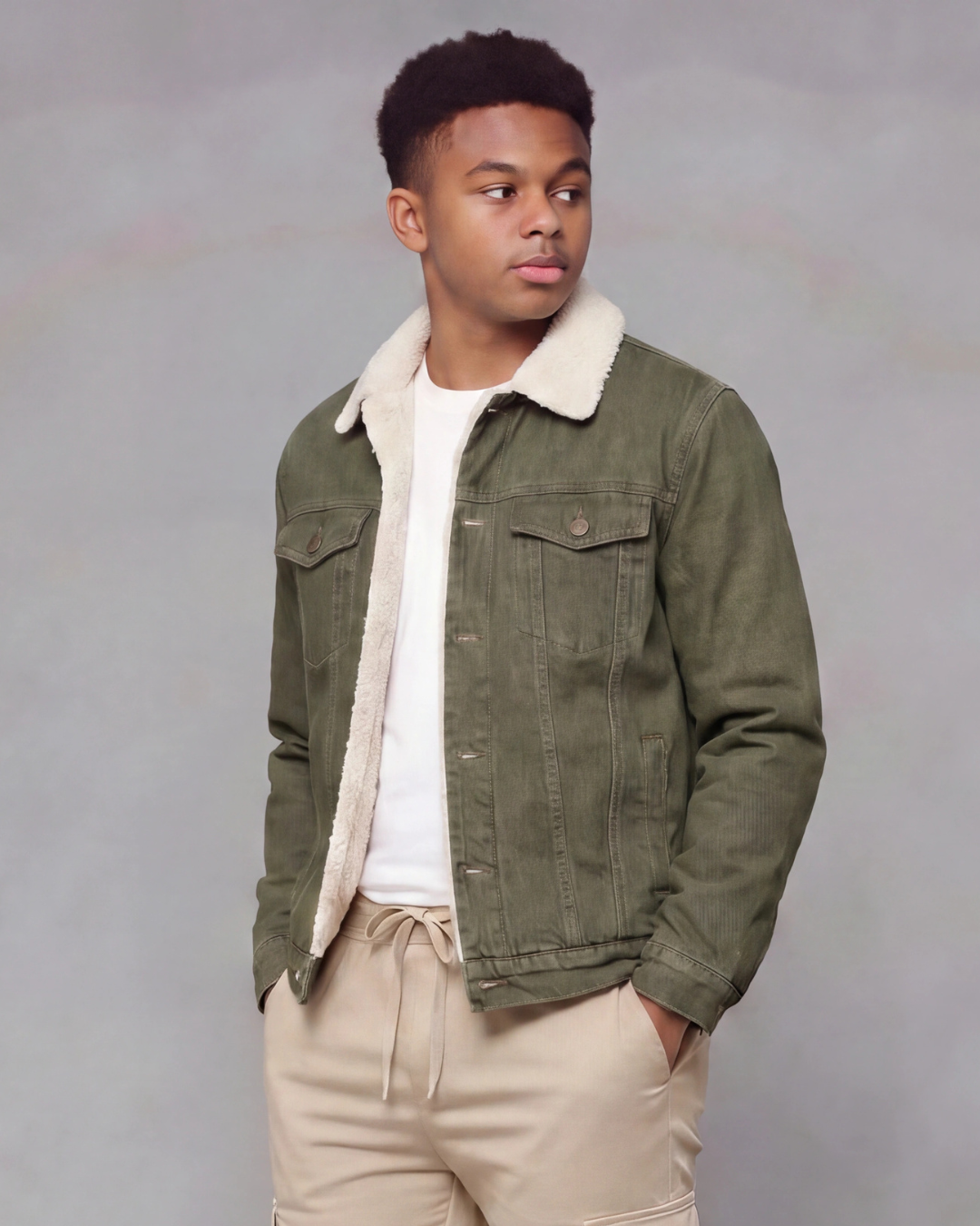 Boys' Sherpa-Lined Chore Jacket