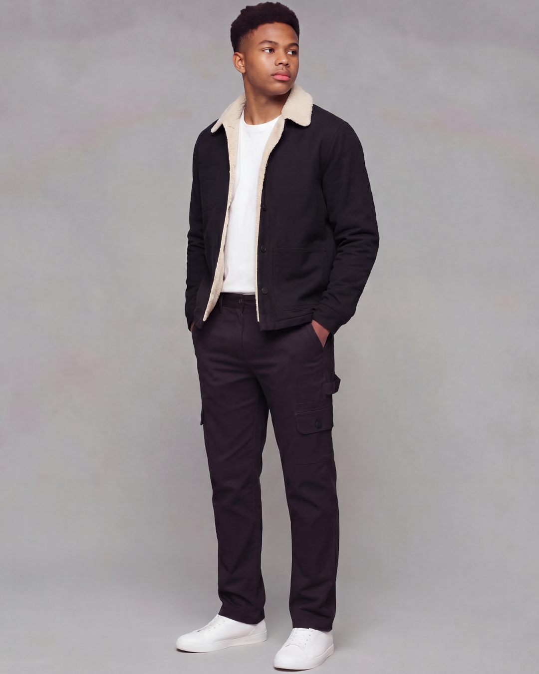 Boys' Carpenter Utility Pants + Sherpa-Lined Chore Jacket Set