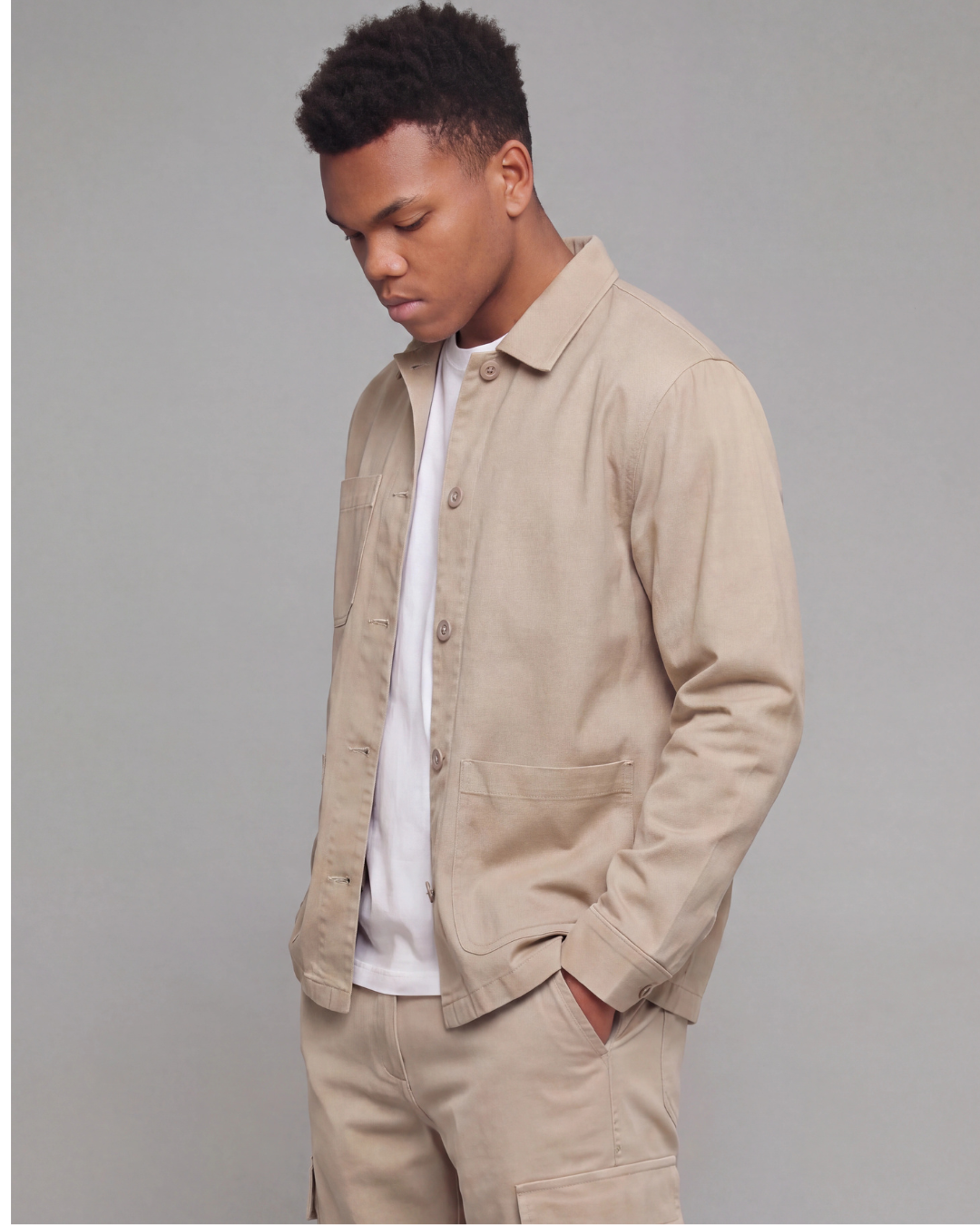 Boys' Relaxed Cargo Pants + Chore Jacket Set