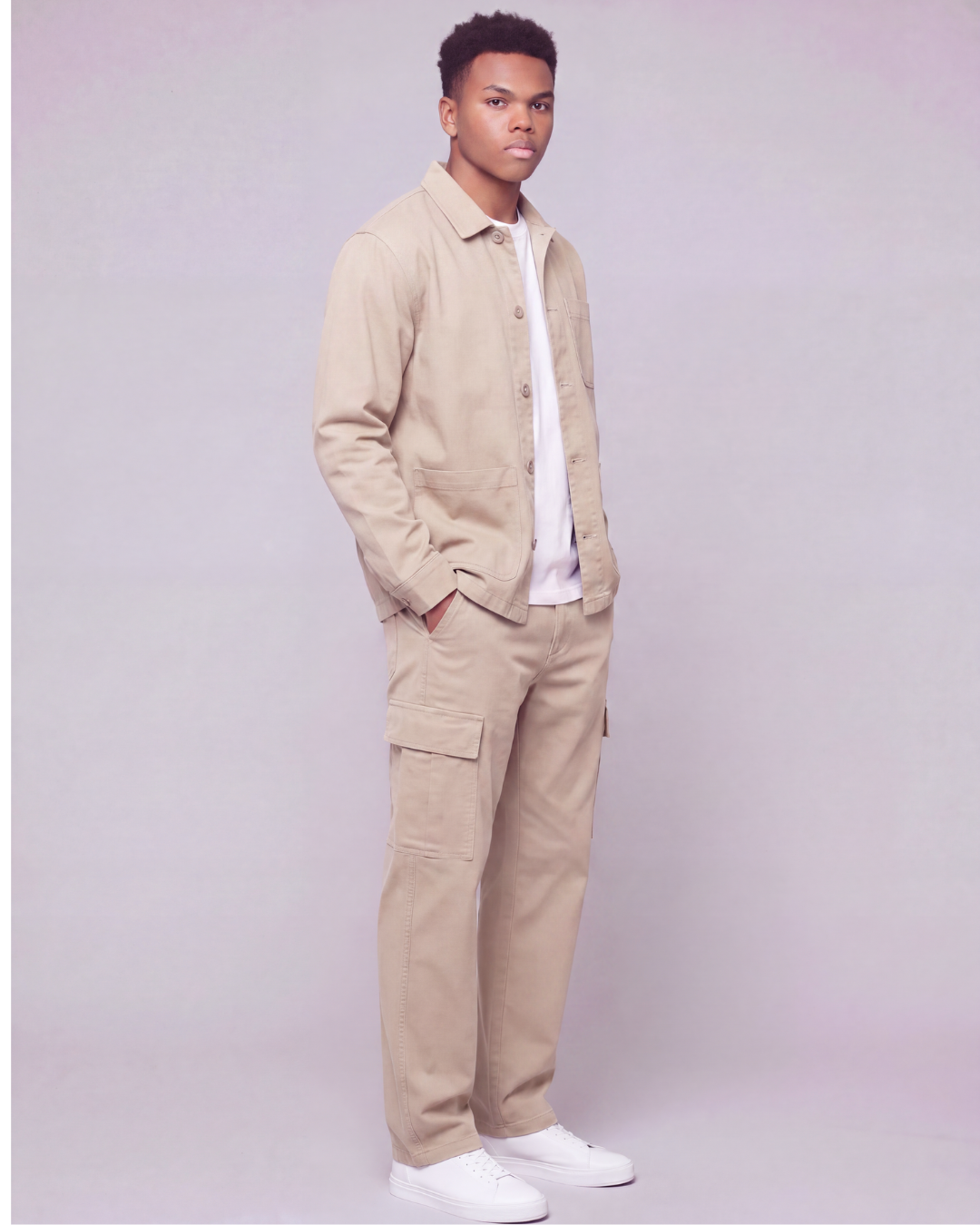 Boys' Relaxed Cargo Pants + Chore Jacket Set