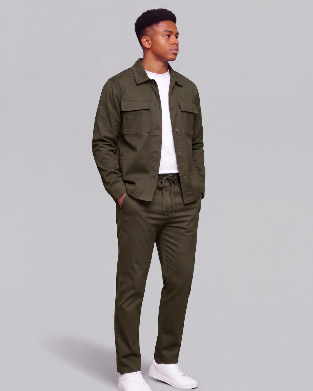 Boys' Drawstring Chino Pants + Classic Field Jacket Set