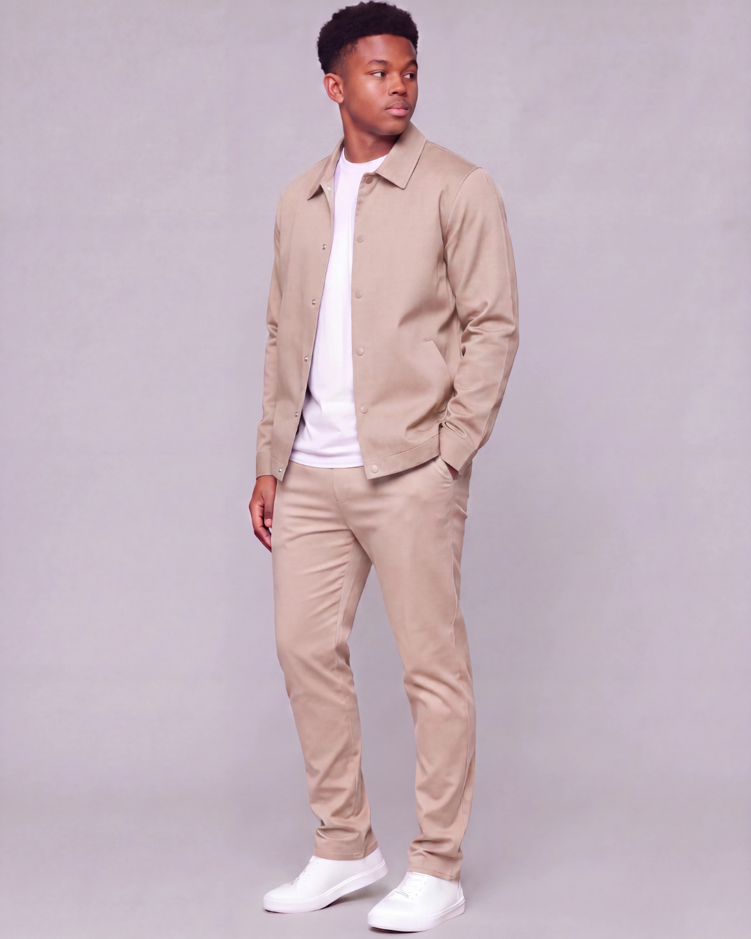 Boys' Classic Chino Pants + Coach Jacket Set