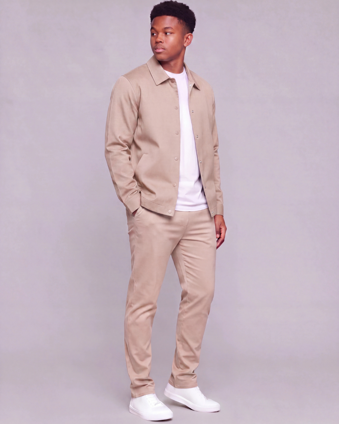 Boys' Classic Chino Pants + Coach Jacket Set