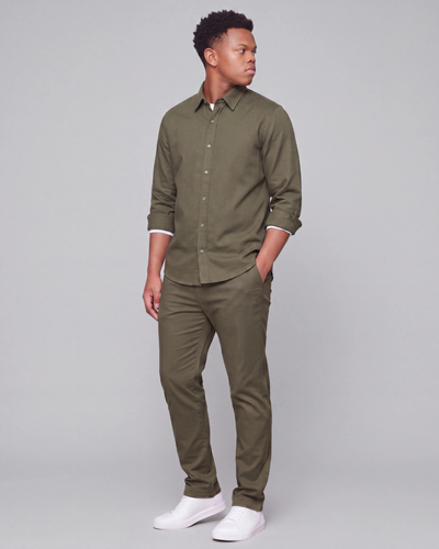 Boys' Classic Chino Pants + Classic Long-Sleeve Overshirt Set